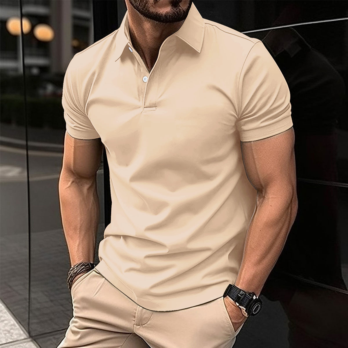 Men’s Short Sleeve Cotton Blend Polo Shirt – Classic Casual Summer Polo, S–3XL