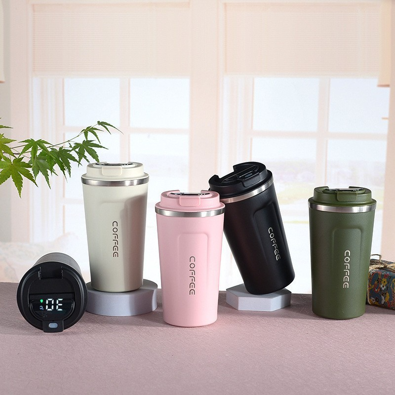 Smart Stainless Steel Insulated Cup – 304 Steel Temperature Display Travel Mug