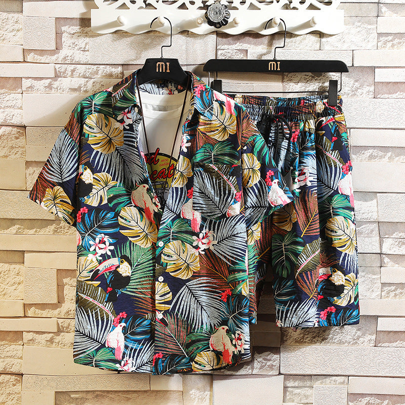 Men’s Colorful Printed Summer Shirt – Lightweight Short Sleeve Casual Shirt, M–5XL