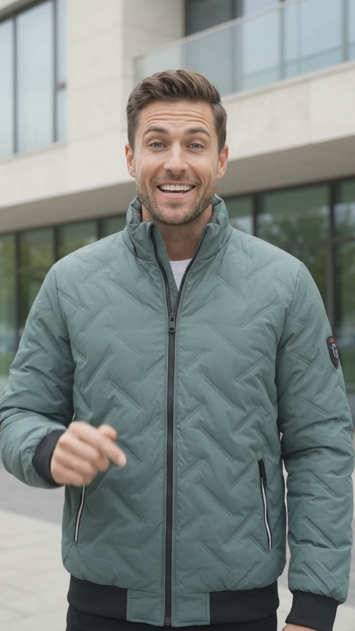 Men’s Compressed Cotton Winter Coat – Korean-Style Stand Collar Padded Jacket, 3 Colors, L–5XL